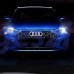Audi LED első hűtőrács logó – matt fekete – fehér LED világítással – 273 mm