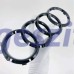 Audi első hűtőrács logó – Fényes fekete, 273 mm (Grill Rács Embléma)