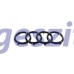 Audi első hűtőrács logó – Fényes fekete, 273 mm (Grill Rács Embléma)