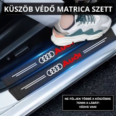 Audi küszöb matrica szett – 4 darabos, öntapadós védőfólia