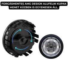 AMG felni kupak 75 mm-es – lebegő, FORGÁSMENTES – fekete