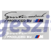 Produced by M Motorsport matrica - fehér